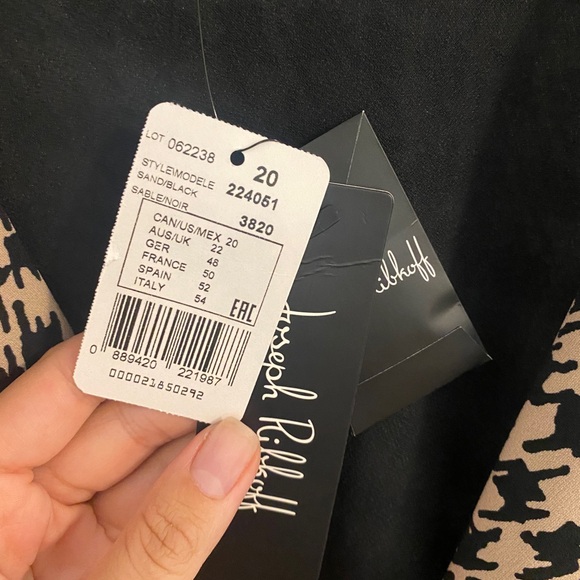 Joseph Ribkoff Houndstooth Blazer Size 20 - Picture 4 of 6